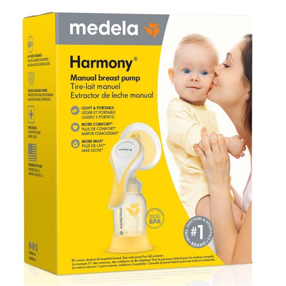 Medela Harmony Breast Pump in Yellow and White